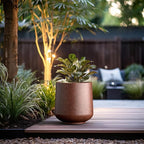 Kante 15.3" Dia Round Concrete Planter, Outdoor Indoor Large Plant Pots - Image 3