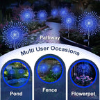 Solar Garden Lights Outdoor, 2 Pack 120 LED Twinkling Firework Lights Decorative - Image 5