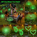 Solar Garden Lights Outdoor, 2 Pack 120 LED Twinkling Firework Lights Decorative - Image 4