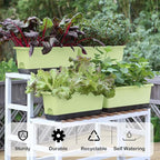 Window Box Planter 4 Packs, 17 Inches Rectangle Flower Pots - Image 2