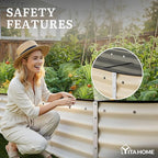 YITAHOME 17" Tall 9 in 1 Raised Garden Bed Kit, 96x24 in Large Galvanized Metal - Image 5