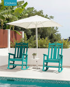 Ciokea Oversized Outdoor Rocking Chairs Set of 4, 380lbs Heavy-Duty Large Patio - Image 2