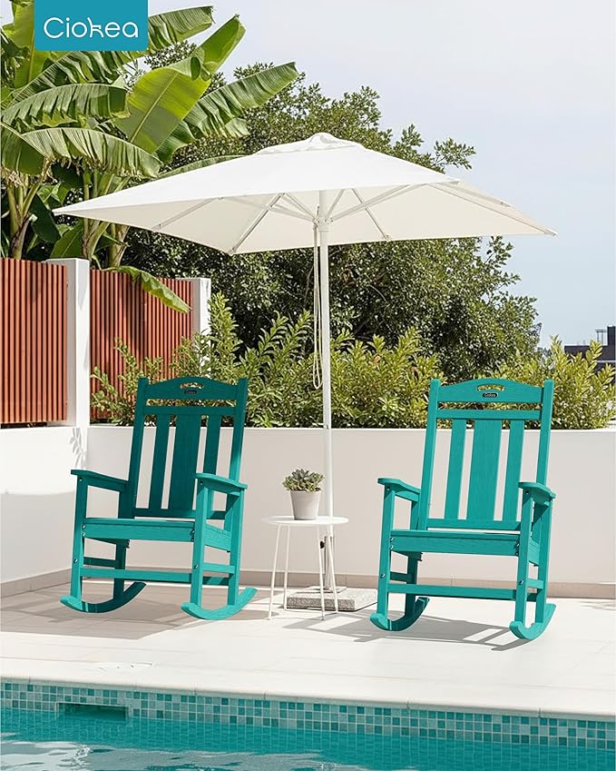 Ciokea Oversized Outdoor Rocking Chairs Set of 4, 380lbs Heavy-Duty Large Patio - Image 2