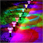 Solar Lights Outdoor Pathway Waterproof 8 Pack Color Changing LED Acrylic - Image 7