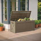 Flamaker Resin Deck Box 120 Gallon Waterproof Large Outdoor Indoor Storage Box - Image 5