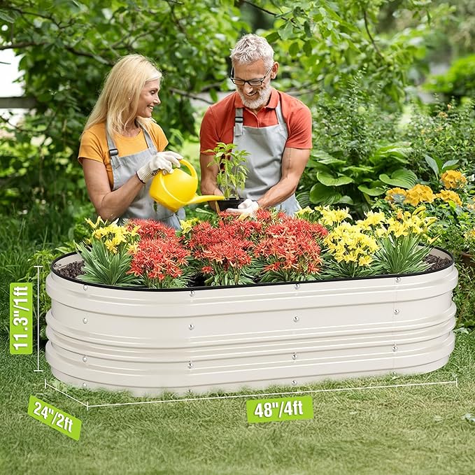WORKPRO 4x2x1ft Galvanized Raised Garden Bed Set, Rust & Corrosion Protection - Image 2