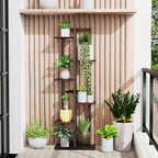 DolceLuna Plant Stand Indoor 6 Tier, Bamboo Plant Shelf Corner Display Rack - Image 8