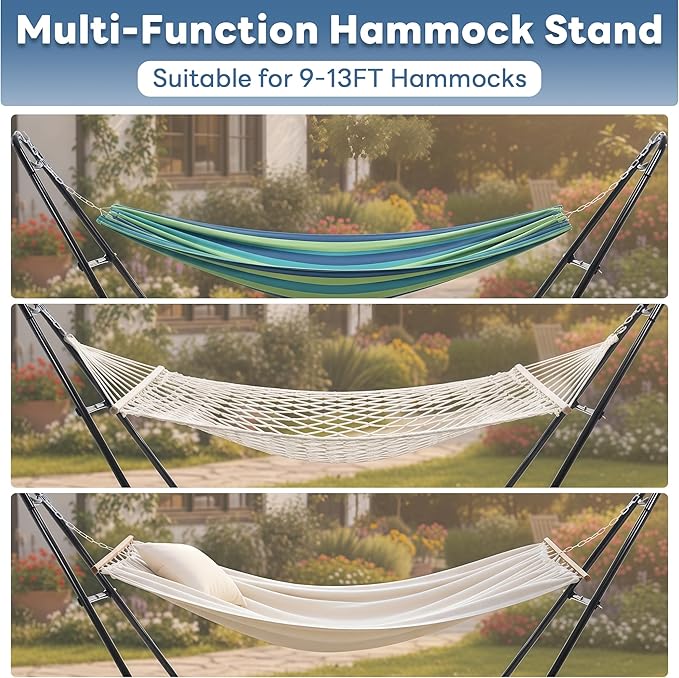 DUMOS Universal Double Hammock Stand Only, Heavy Duty Hammock Stands - Image 7