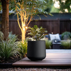 Kante 15.3" Dia Round Concrete Planter, Outdoor Indoor Large Plant Pots - Image 6
