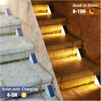VOLISUN Outdoor Stair Lights 12 Pack, Solar Step Lights Waterproof IP67 - Image 2