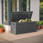 Flamaker Resin Deck Box 120 Gallon Waterproof Large Outdoor Indoor Storage Box - Image 7