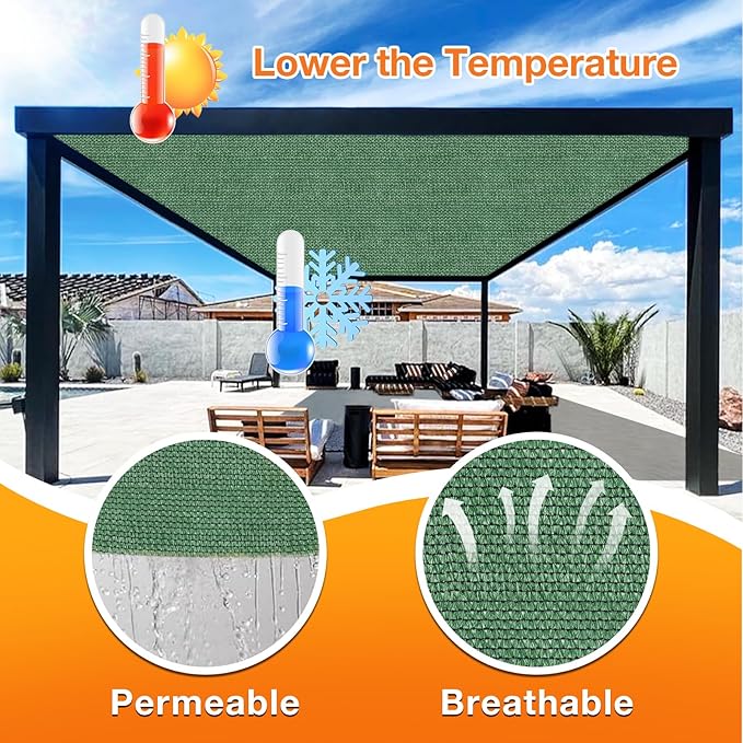 Artpuch Outdoor Pergola Shade Cover 5' X 14' Sun Shade Cloth - Image 4
