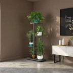 LINZINAR Plant Stand Indoor Outdoor Corner 4 Tier Metal Plant Shelf Patio Plant - Image 5