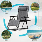 Homall Zero Gravity Chair Patio Folding Lawn Outdoor Lounge Reclining Chair - Image 7
