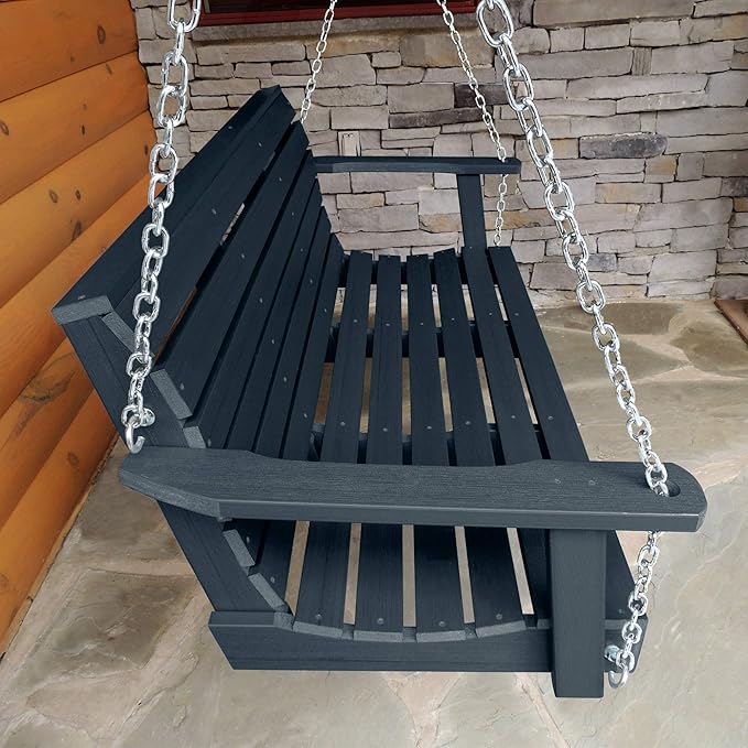 Highwood Weatherly Porch Swing 5 Feet, Federal Blue - Image 3