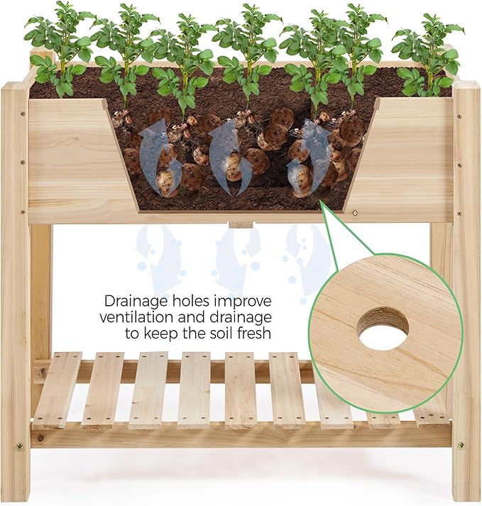 Yaheetech 34x18x30in Horticulture Raised Garden Bed 2pcs Planter Box - Image 7