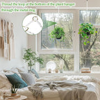 Hanging Planters for Indoor Plants, 2 Set Self Watering Hanging Flower Pots - Image 4
