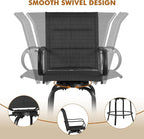 Yaheetech 2 Piece Patio Swivel Bar Stools Texteline Bistro Chairs - Image 5