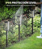 Solar Pathway Lights Outdoor, 6 Pack Solar Garden Lights Waterproof Bright LED - Image 4