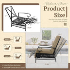 Oakcloud Adjustable Outdoor Lounge Chair Metal Patio Relaxing Recliner Chair - Image 3