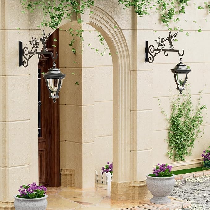 2-Pack Aesthetic Plant Hangers Outdoor – 10 Inch Metal Hanging Plant Bracket - Image 3