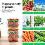 VIVOSUN 2-Pack 5 Tier Vertical Gardening Stackable Planter - Image 6