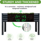 2PCS 48×24×30in Galvanized Raised Garden Bed, Metal Elevated Planter Box - Image 2