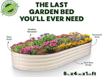 Plant & Plot Galvanized Raised Garden Beds Outdoor // 8×4×1 ft Planter Raised - Image 4