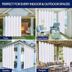 PureFit Outdoor Curtains for Patio Waterproof Weatherproof, UV Resistant - Image 5