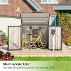 AECOJOY Outdoor Trash Can Storage, 46 Cu.Ft Outdoor Garbage Can Storage Shed - Image 5