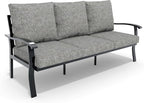 HOMREST Outdoor Couch Aluminum Patio Furniture Sofa, 3-Seat All-Weather Metal by HOMREST