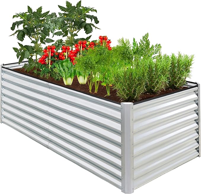 Best Choice Products 6x3x2ft Outdoor Metal Raised Garden Bed, Deep Root Box by BestChoiceProducts