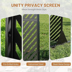 VINGLI Privacy Fence Panels, 72H’’ x 47W’’ Metal Privacy Screen Freestanding - Image 4