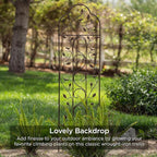 Best Choice Products Set of 2 60x15-inch Iron Arched Garden Trellis w/Branches - Image 6