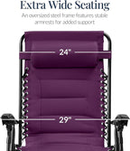 Best Choice Products Oversized Padded Zero Gravity Chair, Folding Outdoor Patio - Image 3