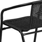 Flash Furniture Lila Modern Rattan Indoor/Outdoor Stackable Dining Chairs - Image 13