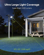 JACKYLED 1000 Lumens 299 LED Solar Lights Outdoor Bright Solar Dusk to Dawn - Image 6