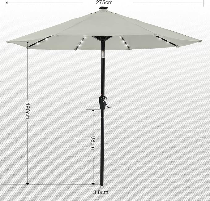 ABCCANOPY Durable Solar Led Patio Umbrellas - Image 3