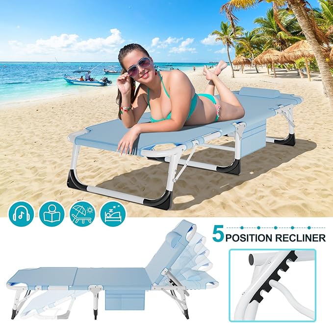 ABORON 3 in 1 Sun Tanning Chair Oversized - Image 5