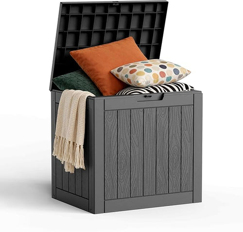 30 Gallon Outdoor Deck Box, Lockable Waterproof Outdoor Storage Boxes by MAIUSCOLI