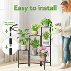 Outdoor Plant Stands for Patio Corner Tall Plant Stand Indoor Metal Flower Pot - Image 6