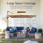 Best Choice Products 10ft Square Cantilever Patio Umbrella w/Base Included - Image 6