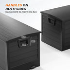 VINGLI 75 Gallon Collapsible Outdoor Storage Box, Simple-to-assemble Plastic - Image 5