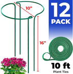 K-Brands 12 Pack Plant Support Stakes – Heavy-Duty Half Round Peony Support - Image 2