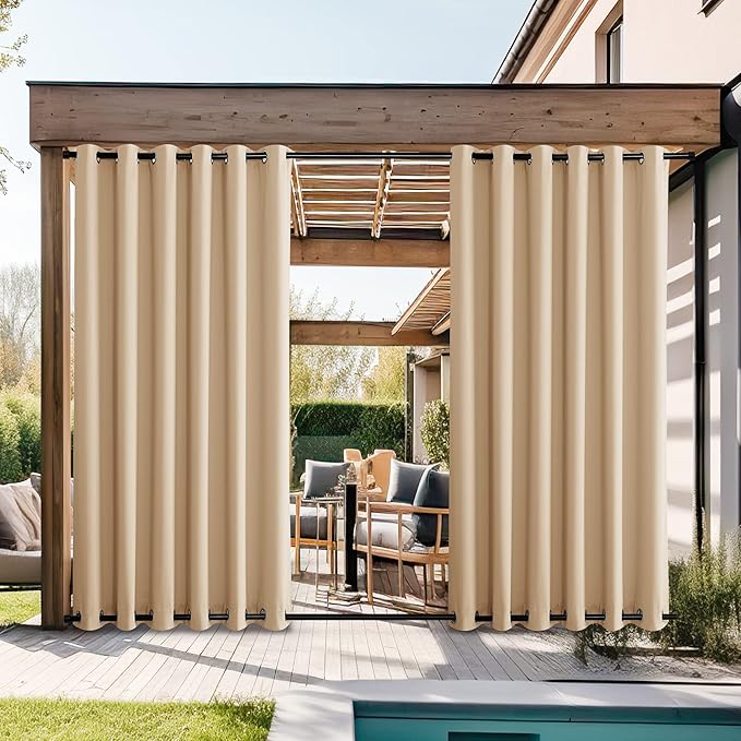 NICETOWN 2 Panels Outdoor Curtains - Image 2