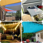 SUNLAX Sun Shade Sail 6' x 20' Brown Rectangle Canopy Sail Shade Cover UV Block - Image 7
