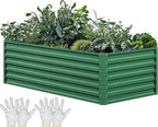 YITAHOME 6x3x2 ft Galvanized Raised Garden Bed Kit, Large Metal Planter Box by YITAHOME