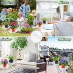 2 Tier White Plant Stand, Metal Flower Stand Indoor Outdoor, Anti-Rust Iron - Image 7