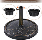Yaheetech 18'' Patio Umbrella Base 26.5lbs Heavy Duty Antiqued Outdoor Market - Image 5