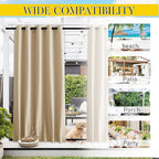 NICETOWN 2 Panels Weighted Blackout Curtains - Image 7